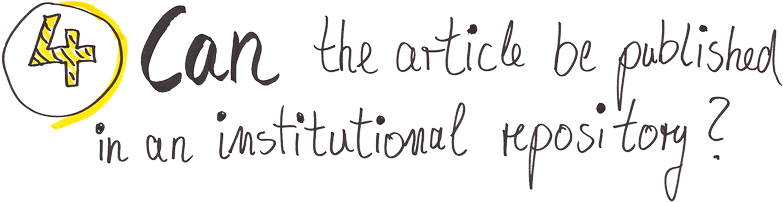 4. Can the article be published in an institutional repository?